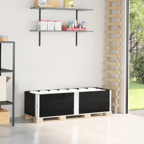 Okviri za palete 2 kom crni 150x50 cm od masivne borovine - Crna 150 x 50 cm 2 Cijena
