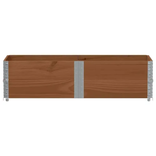 Okviri za palete 2 kom smeđi 150x50 cm od masivne borovine - Tamno smeđa 150 x 50 cm 2 Cijena
