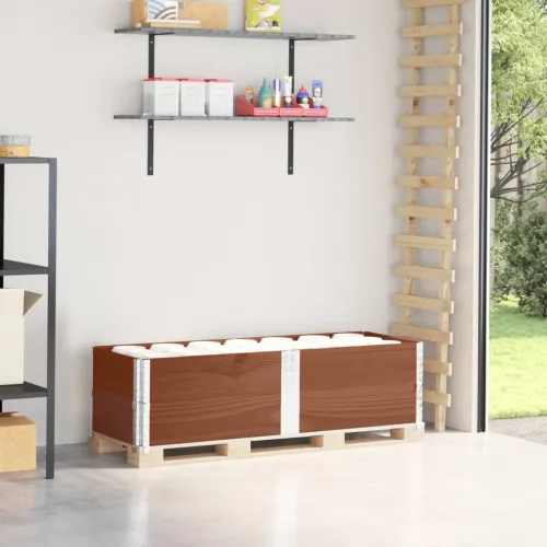 Okviri za palete 2 kom smeđi 150x50 cm od masivne borovine - Tamno smeđa 150 x 50 cm 2 Cijena
