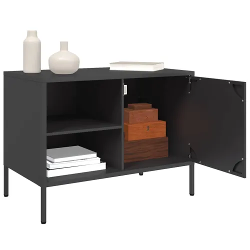 TV ormarić crni 68 x 39 x 50,5 cm čelični - Crna 1 Cijena