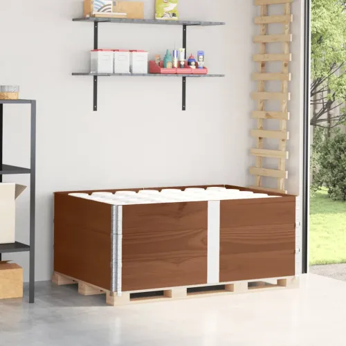 Okviri za palete 3 smeđi 150x100 cm od masivne borovine - Tamno smeđa 150 x 100 cm 3 Cijena