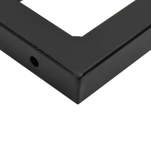 Zidna polica za Lavabo - Umivaonik od čelika i masivne hrastovine - Smeđa i crna 50 x 50 x 2.5 cm 1 Pravokutno Cijena
