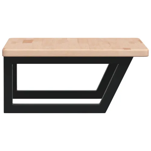 Zidna polica za Lavabo - Umivaonik od čelika i masivne hrastovine - Smeđa i crna 50 x 50 x 2.5 cm 1 Trapez Cijena
