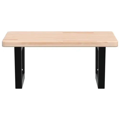 Zidna polica za Lavabo - Umivaonik od čelika i masivne hrastovine - Smeđa i crna 50 x 50 x 2.5 cm 1 Trapez Cijena