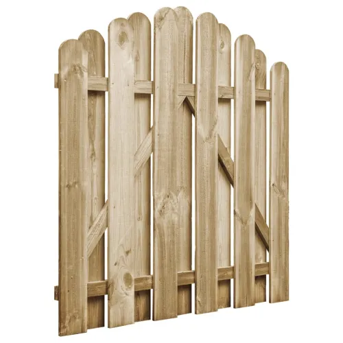 Dvorišna vrata - Vrtna vrata od impregnirane borovine 100 x 100 cm - 100 x 100 cm lučni vrh Cijena