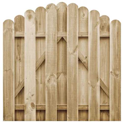 Dvorišna vrata - Vrtna vrata od impregnirane borovine 100 x 100 cm - 100 x 100 cm lučni vrh Cijena