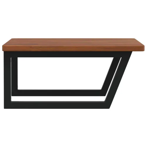 Zidna polica za Lavabo - Umivaonik od čelika i masivne hrastovine - tamno smeđa i crna 60 x 60 x 2.5 cm 1 Trapez Cijena