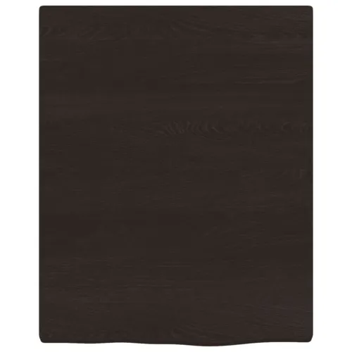 Zidna polica za Lavabo - Umivaonik od čelika i masivne hrastovine - tamno smeđa i crna 40 x 50 x 2 cm Trapez Cijena