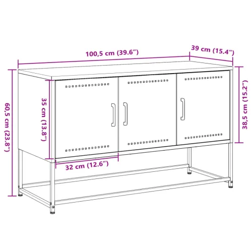 TV ormarić maslinastozeleni 100,5x39x60,5 cm čelični - Zelena 1 Cijena