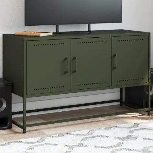 TV ormarić maslinastozeleni 100,5x39x60,5 cm čelični - Zelena 1 Cijena
