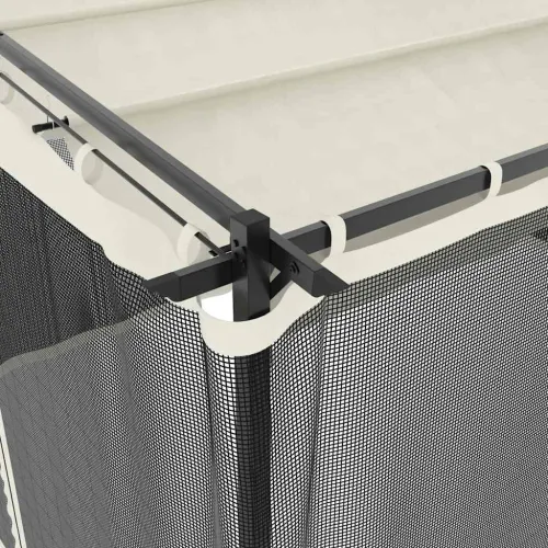 Sjenica s mrežastim zidovima 4 x 3 m krem čelična - Krema 4 x 3 m s mrežicom Cijena