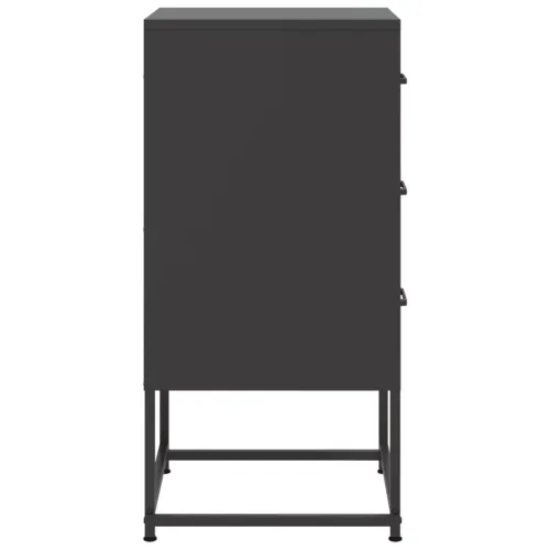 Noćni ormarići 2 kom crni 36x39x78 cm čelični - Crna 2 Cijena