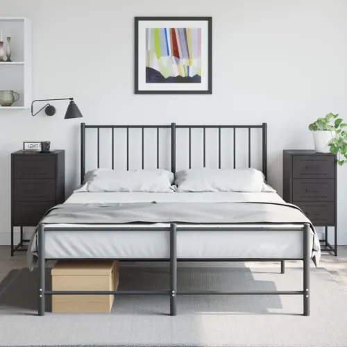 Noćni ormarići 2 kom crni 36x39x78 cm čelični - Crna 2 Cijena