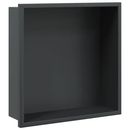 Niša za tuš mat crna 32x32x9 cm nehrđajući čelik - Crna Cijena