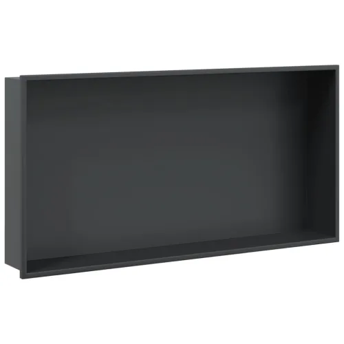 Niša za tuš mat crna 62x32x9 cm nehrđajući čelik - Crna Cijena