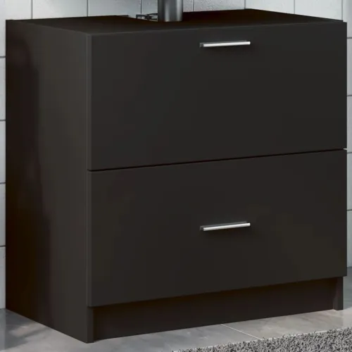 Ormarić za Lavabo - Umivaonik crni 59 x 37 x 59 cm od konstruiranog drva - Crna 59 x 37 x 59 cm Cijena