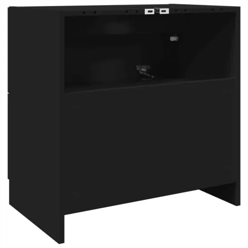 Ormarić za Lavabo - Umivaonik crni 59 x 37 x 59 cm od konstruiranog drva - Crna 59 x 37 x 59 cm Cijena