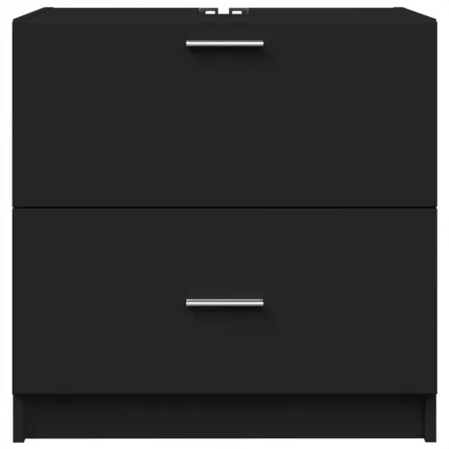 Ormarić za Lavabo - Umivaonik crni 59 x 37 x 59 cm od konstruiranog drva - Crna 59 x 37 x 59 cm Cijena