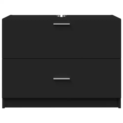 Ormarić za Lavabo - Umivaonik crni 78 x 37 x 59 cm od konstruiranog drva - Crna 78 x 37 x 59 cm Cijena