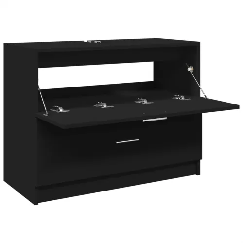 Ormarić za Lavabo - Umivaonik crni 78 x 37 x 59 cm od konstruiranog drva - Crna 78 x 37 x 59 cm Cijena