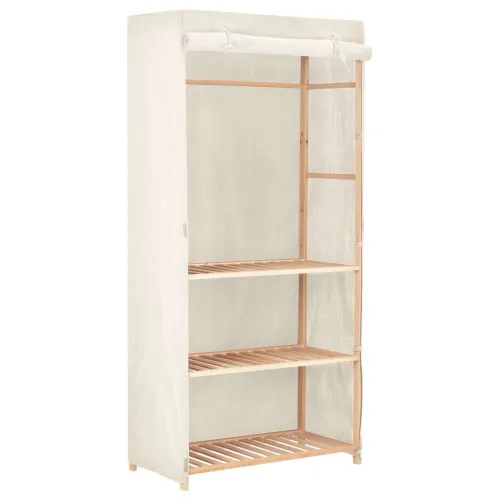 Ormar za odjeću s 3 razine 79 x 40 x 170 cm - Bijela 1 1 Bijela Cijena