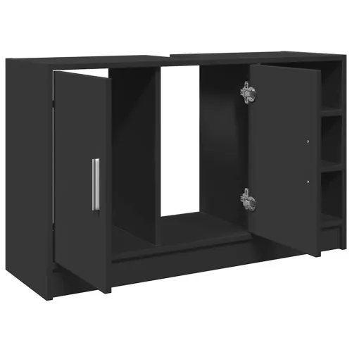 Ormarić za Lavabo - Umivaonik crni 90 x 29 x 55 cm konstruirano drvo - Crna 90 x 29 x 55 cm Cijena