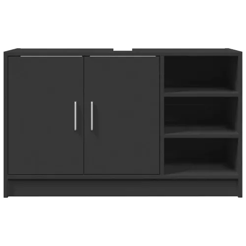 Ormarić za Lavabo - Umivaonik crni 90 x 29 x 55 cm konstruirano drvo - Crna 90 x 29 x 55 cm Cijena