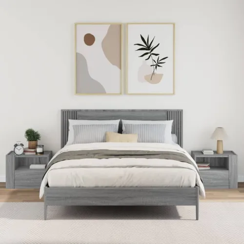 Zidni noćni ormarići 2 kom boja sivog hrasta sonome 45x30x35 cm - Sivi hrast sonoma 2 Cijena