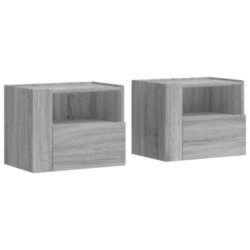 Zidni noćni ormarići 2 kom boja sivog hrasta sonome 45x30x35 cm - Sivi hrast sonoma 2 Cijena