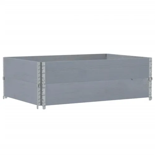 Okviri za palete 2 kom sivi 120 x 80 cm od masivne borovine - Siva 120 x 80 cm 2 Cijena