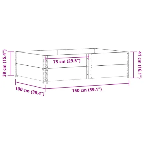 Okviri za palete 2 kom 150x100 cm od masivne borovine - Prirodna 150 x 100 cm 2 Cijena