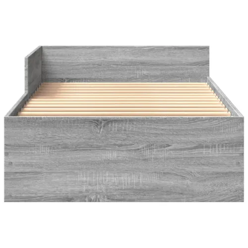 Okvir za krevet boja hrasta 90x200 cm od konstruiranog drva - Sivi hrast sonoma 90 x 200 cm Cijena