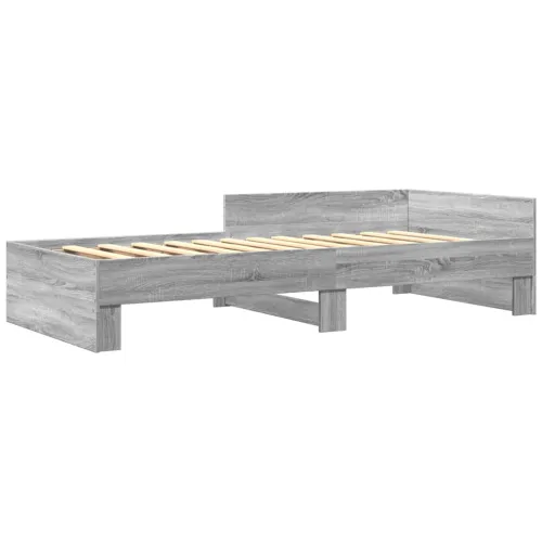Okvir za krevet boja hrasta 90x200 cm od konstruiranog drva - Sivi hrast sonoma 90 x 200 cm Cijena