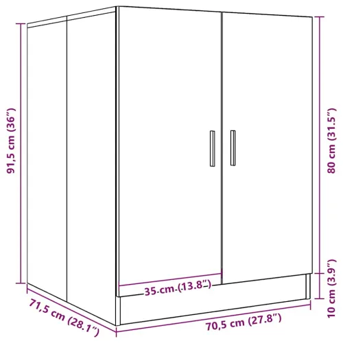Ormarić za perilicu rublja boja hrasta sonome 70,5x71,5x91,5 cm - sonoma hrast 1 Sonoma hrast Cijena