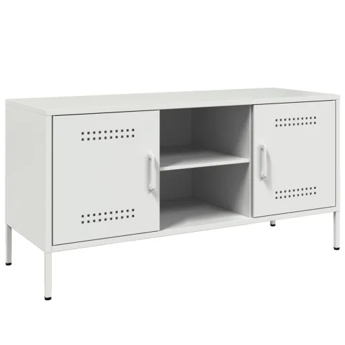 TV ormarić bijeli 100,5 x 39 x 50,5 cm čelični - Bijela 1 Cijena
