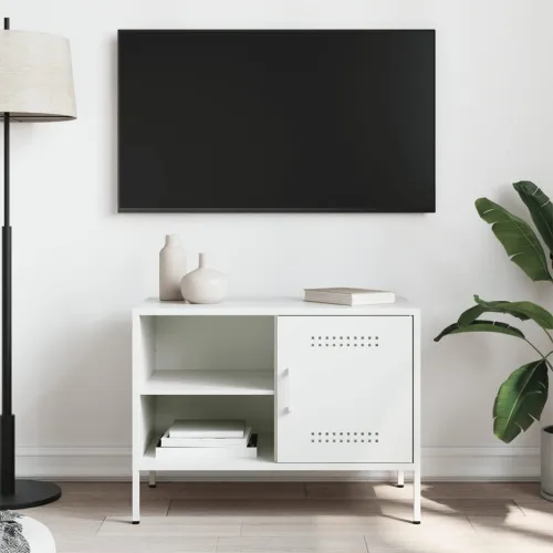 TV ormarić bijeli 68 x 39 x 50,5 cm čelični - Bijela 1 Cijena