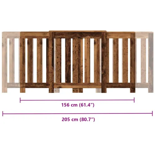 Pokrivač radijatora Staro drvo 205 x 21,5 x 83,5 cm - Staro drvo 205 x 21,5 x 83,5 cm Okomite letvice Cijena
