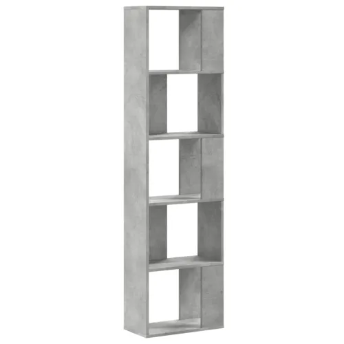 Regal za knjige s 5 razina boja hrasta 45x23,5x162,5 cm drveni - Beton siva 45 cm Cijena