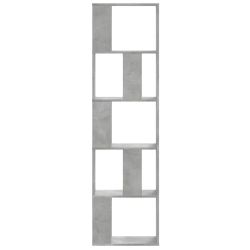 Regal za knjige s 5 razina boja hrasta 45x23,5x162,5 cm drveni - Beton siva 45 cm Cijena