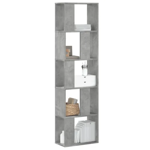 Regal za knjige s 5 razina boja hrasta 45x23,5x162,5 cm drveni - Beton siva 45 cm Cijena