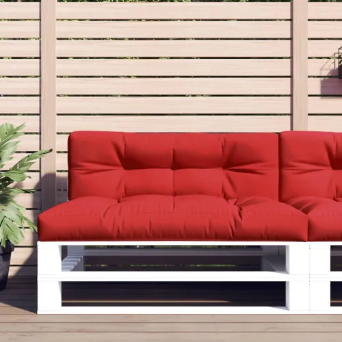 Jastuci za palete 2 kom crveni od tkanine - Crvena 120 x 80 x 12 cm Cijena