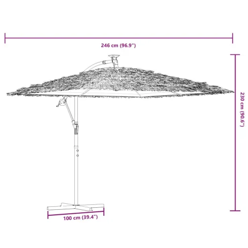 Vrtni suncobran s drvenim stupom zeleni 246x246x230 cm - Zelena 246 x 246 x 230 cm Cijena
