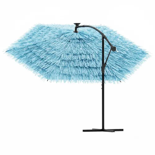 Vrtni suncobran s čeličnom šipkom plavi 290x290x238 cm - Plava 290 x 290 x 238 cm Cijena