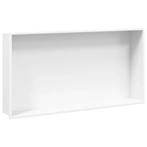 Niša za tuš mat bijela 62x32x9 cm nehrđajući čelik - Bijela Cijena