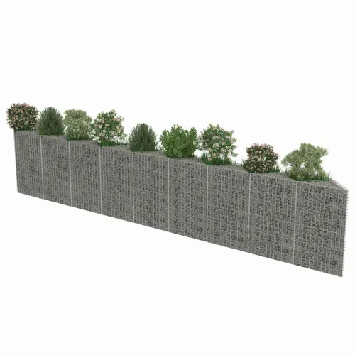 Gabionski zid od pocinčanog čelika 630 x 30 x 100 cm - 630 x 30 x 100 cm Cijena