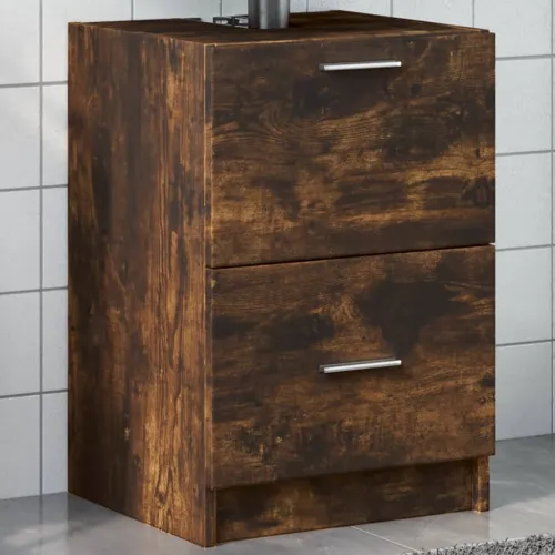 Ormarić za Lavabo - Umivaonik boja dimljenog hrasta 40x37x59 cm drveni - Dimljeni hrast 40 x 37 x 59 cm Cijena