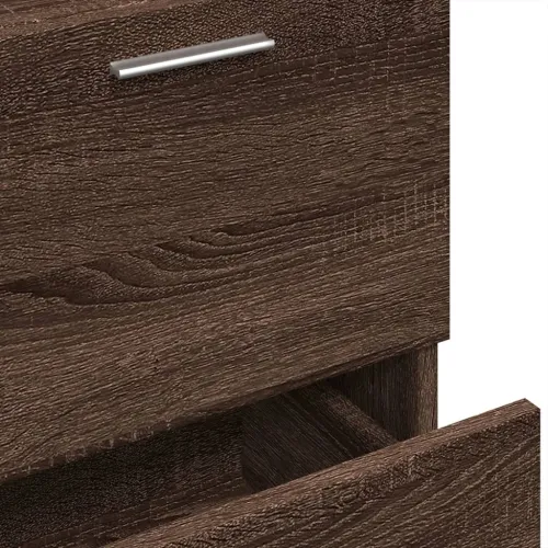 Ormarić za Lavabo - Umivaonik smeđa boja hrasta 40 x 37 x 59 cm drveni - Smeđi hrast 40 x 37 x 59 cm Cijena