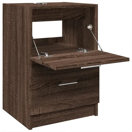 Ormarić za Lavabo - Umivaonik smeđa boja hrasta 40 x 37 x 59 cm drveni - Smeđi hrast 40 x 37 x 59 cm Cijena