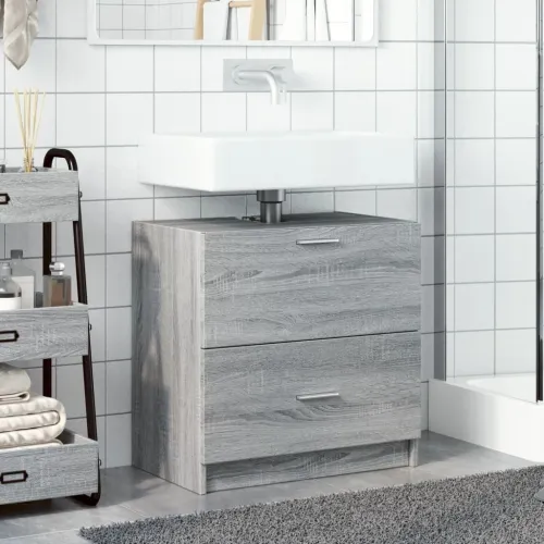 Ormarić za Lavabo - Umivaonik boja hrasta sonome 59 x 37 x 59 cm drveni - Sivi hrast sonoma 59 x 37 x 59 cm Cijena