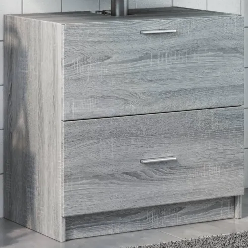 Ormarić za Lavabo - Umivaonik boja hrasta sonome 59 x 37 x 59 cm drveni - Sivi hrast sonoma 59 x 37 x 59 cm Cijena